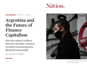 Fuerte respaldo de Stiglitz en un influyente medio a la sostenibilidad de la deuda