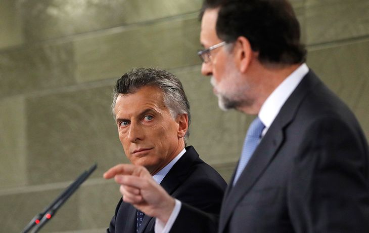 Mauricio Macri junto a Mariano Rajoy