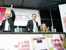 macri, sanz y carrio, juntos en la feria del libro macri, sanz y carrio, juntos en la feria del libro