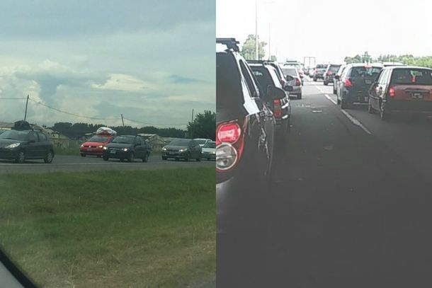 Caos de tránsito en la Ruta 2