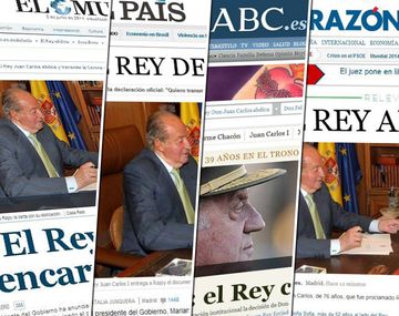 Las repercusiones de la adbicación del Rey en los diarios de España