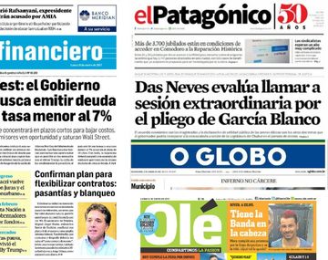 Mirá las tapas de los diarios