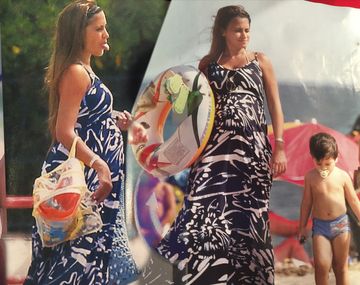 La mujer de Messi lució su panza de seis meses