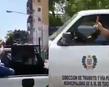 Asado móvil: trasportan una parrilla encendida