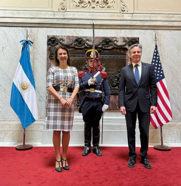 Antony Blinken ya está en Casa Rosada para reunirse con Javier Milei