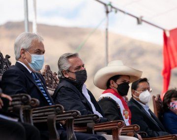 Alberto Fernández presenció la jura simbólica de Pedro Castillo en Perú