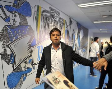 Marcelo Gallardo llegando al vestuario del Arena de Gremio