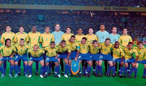 Selección de Brasil campeona en el Mundial 2002 - Crédito: @CBF_Futebol