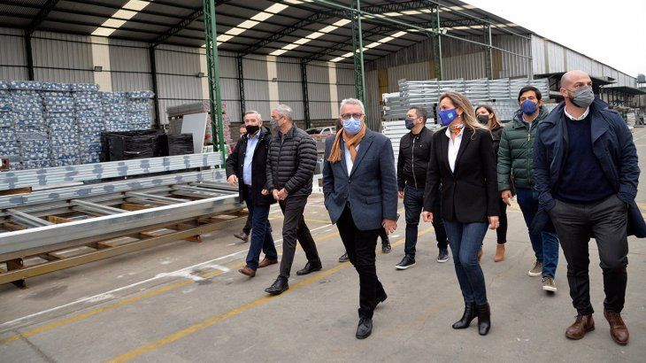 Zamora, Ferraresi y Galmarini visitaron la empresa Ecosan en Don Torcuato