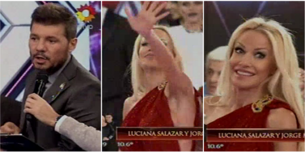 Tinelli habló de Redrado y Luli Salazar respondió con un sugerente gesto