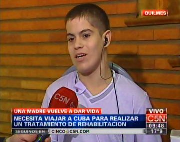 Operan al joven que tiene una grave enfermedad congénita