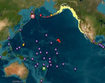 Alerta de tsunami en toda la costa del Pacífico