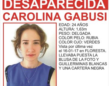 Hallan sana y salva a Carolina Gabusi