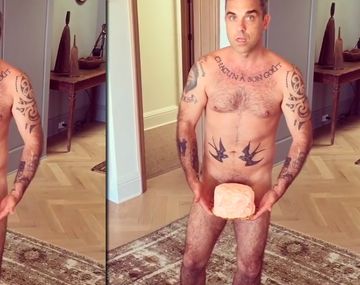 Robbie Williams se desnudó en su cumpleaños