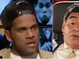Dani Alves le pegó a Maradona Dani Alves le pegó a Maradona