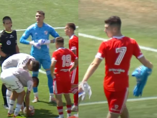 A lo Enzo Pérez: el goleador de la reserva de River tuvo que atajar ante Platense