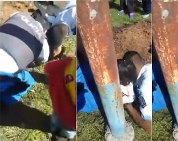 Escenas del rescate de la niña