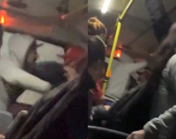 Dos pasajeros protagonizaron una pelea a golpes en un colectivo lleno: ¡Vos estás molestando!