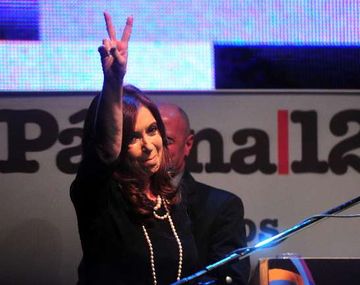 Cristina con empresarios