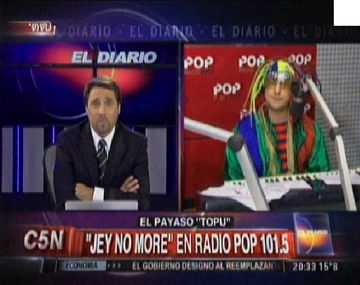 El payaso Topu le reveló a Feinmann por quién hinchará en el superclásico