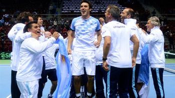 Los festejos tras superar a Polonia Los festejos tras superar a Polonia