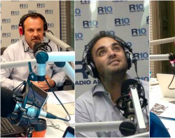 Gustavo Sylvestre, Mario Mundo y Roberto Navarro, conductores de Radio 10