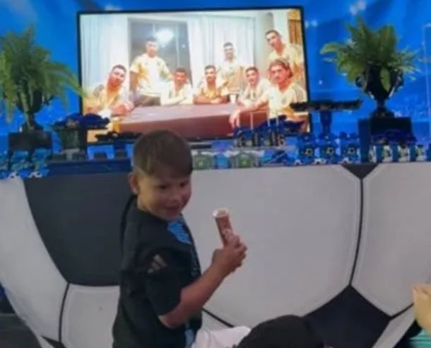 La sorpresa de cumpleaños para el hijo de Dibu Martínez: la emoción al ver a Messi