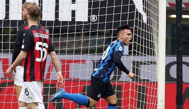 Con un doblete de Lautaro Martínez, Inter goleó al Milan