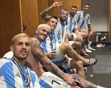 Copa América 2024: la Selección argentina continuó con los festejos en el vestuario