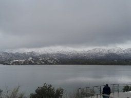 Sorpresiva nevada en San Luis, en plena tormenta de Santa Rosa