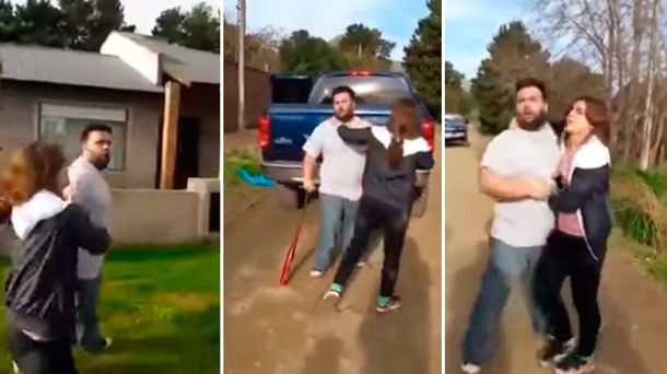 VIDEO: Discutió con sus vecinos y los atacó con un bate de béisbol