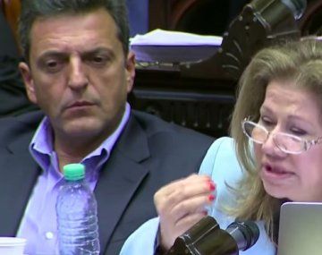 Massa dio detalles de cómo cayó la botella en Diputados mientras la miraba