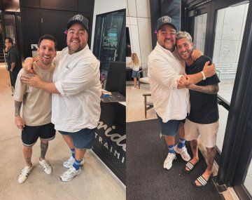 Barassi cumplió su sueño: conoció a Messi y De Paul y lo contó con su clásico humor