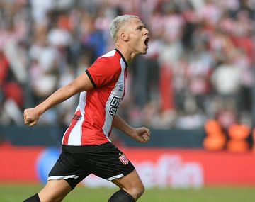 El grito de gol del mediocampista del Pincha