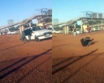 Un taxista quiso impedir que un chofer de app llevara a un pasajero y fue atropellado
