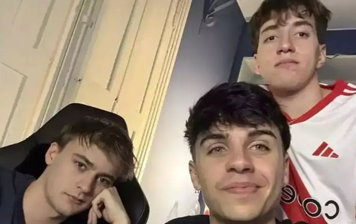 Lo vieron casi todos: Moski se reencontró con Mernuel y Bauletti y el stream estalló