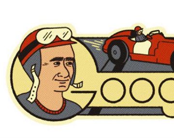 El homenaje de Google a Juan Manuel Fangio