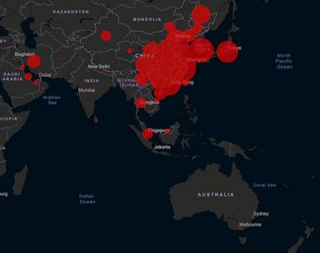 Un mapa mundial interactivo permite seguir el avance del coronavirus en tiempo real