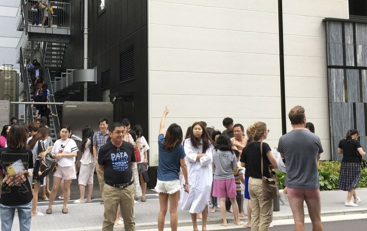 Varios edificios debieron ser evacuados