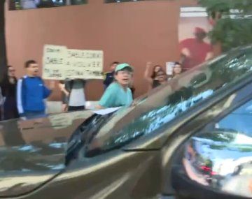 En medio de una protesta