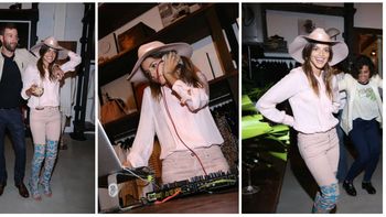 el trendy (pero extrano) look de calu rivero en un evento con su novio el trendy (pero extrano) look de calu rivero en un evento con su novio