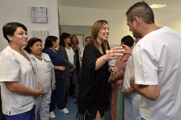 María Eugenia Vidal en el Hospital Gandulfo