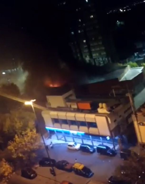 El gimnasio que se incendia en Lugano