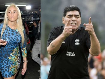 Rocío Oliva y Diego Maradona