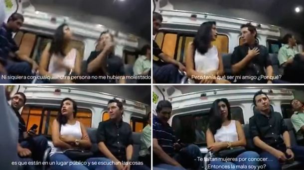 VIDEO: En pleno colectivo, una chica le confesó a su novio que le fue infiel con un amigo