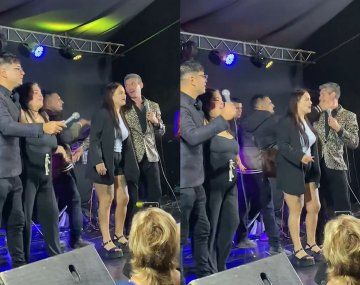 Video: cantante de Los Charros recibió una trompada en pleno show