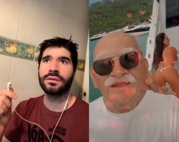 La increíble videollamada con el abuelo fiestero que es viral en redes