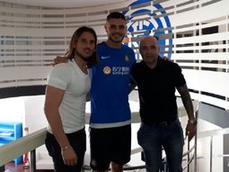 Beccacece, Icardi y Sampaoli en el predio del Inter. (Foto de archivo) Beccacece, Icardi y Sampaoli en el predio del Inter. (Foto de archivo)