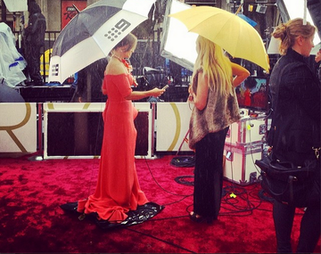 Todo listo para los Oscar a pesar de las fuertes lluvias