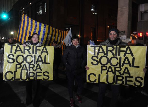 Tarifazo: los clubes de barrio marcharon a Plaza de Mayo